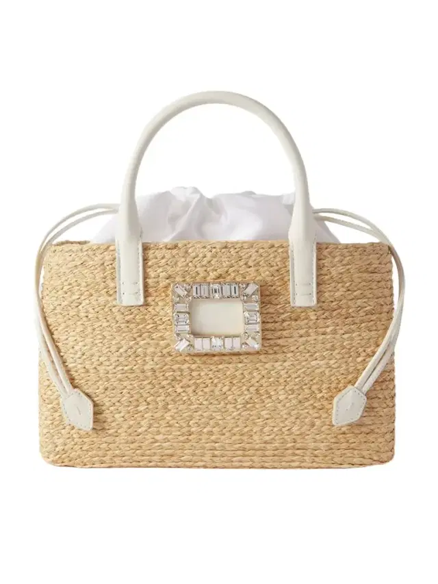 Viv Skate Crystal-embellished Leather-trimmed Raffia Tote - - One size