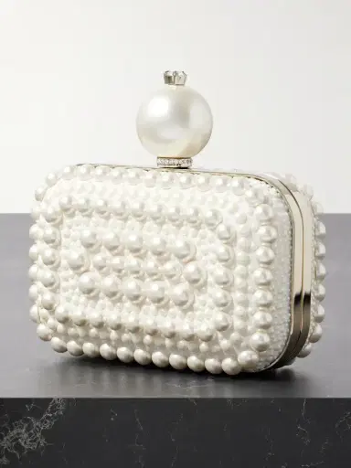 Jimmy Choo Cloud Micro Embellished Satin Clutch | Thumbnail 3