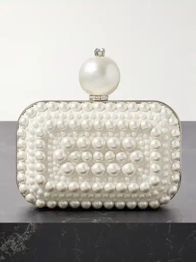 Jimmy Choo Cloud Micro Embellished Satin Clutch | Thumbnail 1