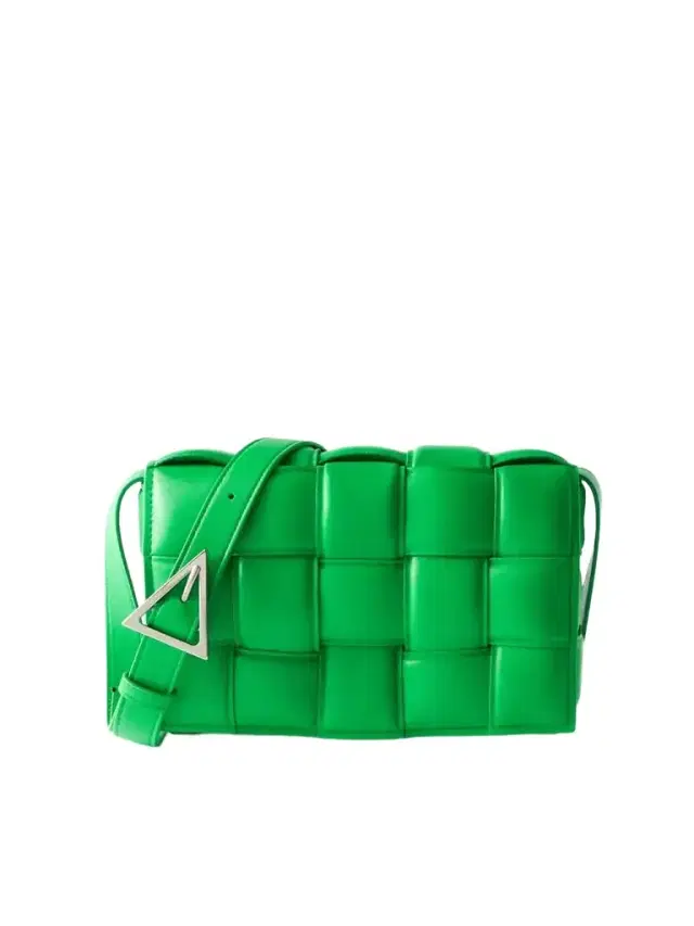 Cassette Medium Padded Intrecciato Leather Shoulder Bag