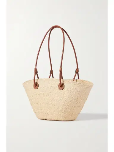 Loewe + Paula's Ibiza Anagram Small Leather-trimmed Woven Raffia Tote | Thumbnail 3 Loewe + Paula's Ibiza Anagram Small Leather-trimmed Woven Raffia Tote | Thumbnail 3