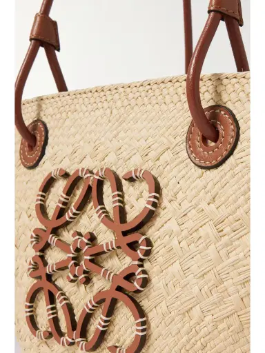 Loewe + Paula's Ibiza Anagram Small Leather-trimmed Woven Raffia Tote | Thumbnail 4 Loewe + Paula's Ibiza Anagram Small Leather-trimmed Woven Raffia Tote | Thumbnail 4