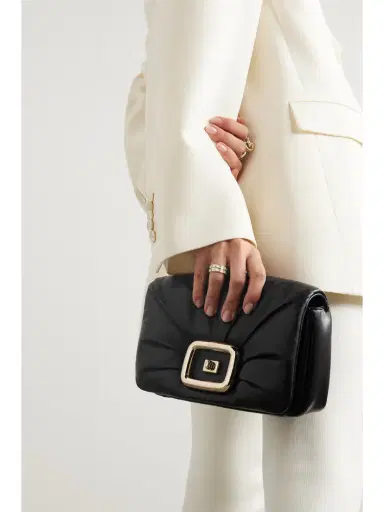 Roger Vivier Vic' Choc Me Padded Leather Shoulder Bag | Thumbnail 6 Roger Vivier Vic' Choc Me Padded Leather Shoulder Bag | Thumbnail 6