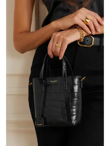 Saint Laurent Toy Mini Croc-effect Leather Tote | Thumbnail 2 Saint Laurent Toy Mini Croc-effect Leather Tote | Thumbnail 2