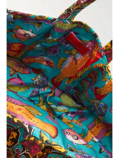 La DoubleJ Reversible Printed Stretch-cotton Tote | Thumbnail 5