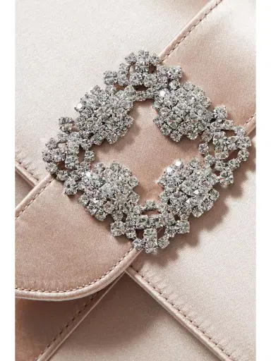 Manolo Blahnik Capri Crystal-embellished Satin Clutch | Thumbnail 4