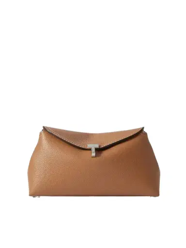 TOTEME T-lock Textured-leather Clutch | Thumbnail 1 TOTEME T-lock Textured-leather Clutch | Thumbnail 1
