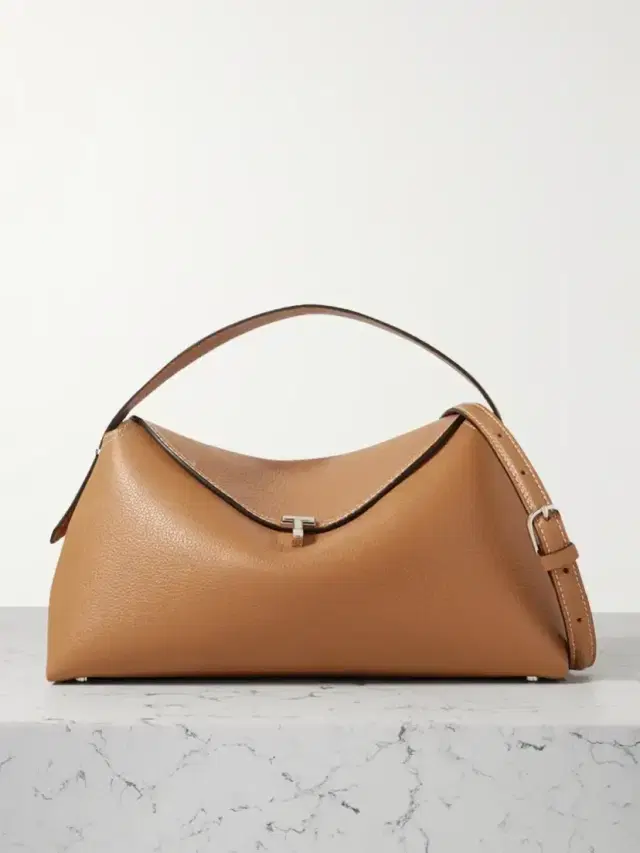 T-lock Textured-leather Shoulder Bag