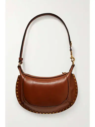Isabel Marant Oskan Moon Studded Leather Shoulder Bag | Thumbnail 3