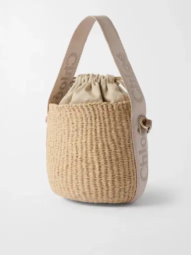 Chloé Woody Small Leather-trimmed Raffia Basket Bag | Thumbnail 3 Chloé Woody Small Leather-trimmed Raffia Basket Bag | Thumbnail 3