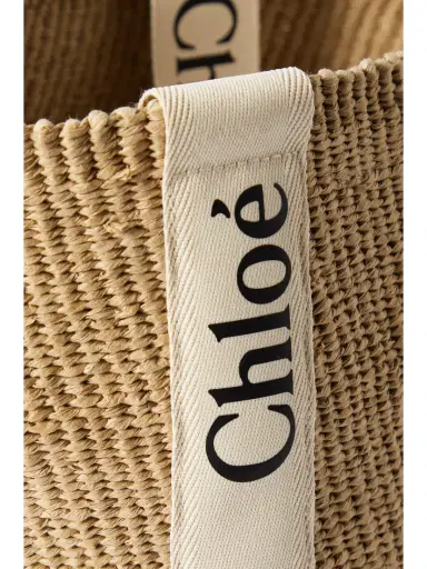 Chloé Woody Large Leather-trimmed Raffia Tote | Thumbnail 4