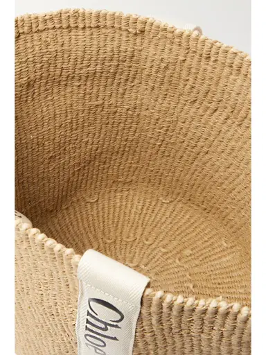 Chloé Woody Large Leather-trimmed Raffia Tote | Thumbnail 5