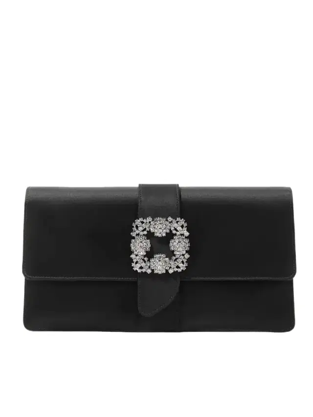 Capri Crystal-embellished Satin Clutch