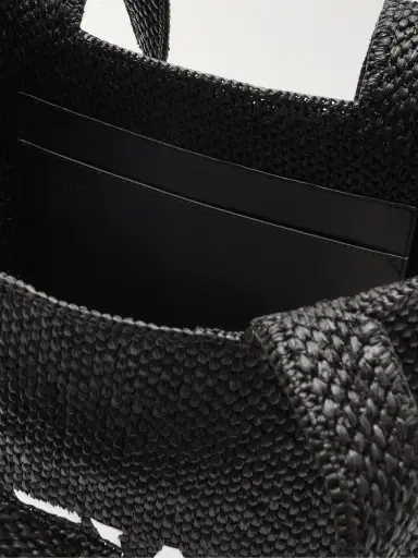 Loewe + Paula's Ibiza Medium Embroidered Two-tone Raffia Tote | Thumbnail 11