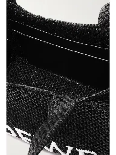 Loewe + Paula's Ibiza Medium Embroidered Two-tone Raffia Tote | Thumbnail 5