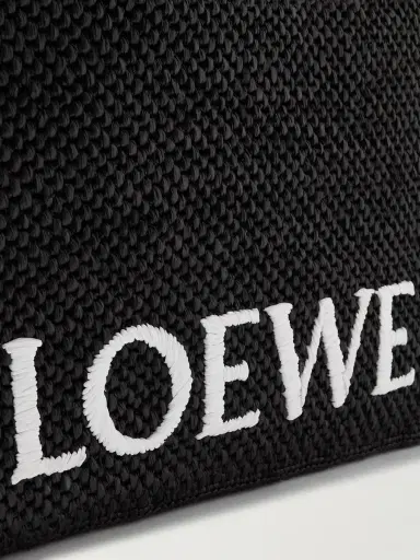 Loewe + Paula's Ibiza Medium Embroidered Two-tone Raffia Tote | Thumbnail 10