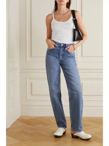 LESET Pointelle-knit Cotton-jersey Tank | Thumbnail 2