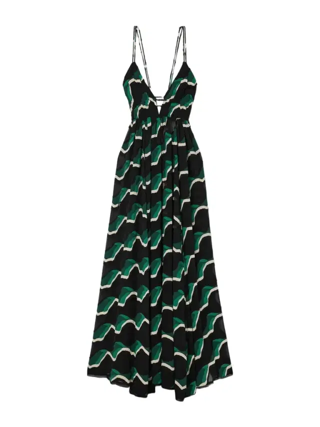 Adonis Open-back Fil Coupé Chiffon Maxi Dress - Black Adonis Open-back Fil Coupé Chiffon Maxi Dress - Black
