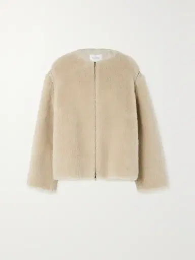 Max Mara Panno Grosgrain-trimmed Alpaca, Wool And Silk-blend Fleece Jacket | Thumbnail 2 Max Mara Panno Grosgrain-trimmed Alpaca, Wool And Silk-blend Fleece Jacket | Thumbnail 2