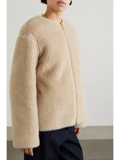 Max Mara Panno Grosgrain-trimmed Alpaca, Wool And Silk-blend Fleece Jacket | Thumbnail 4 Max Mara Panno Grosgrain-trimmed Alpaca, Wool And Silk-blend Fleece Jacket | Thumbnail 4