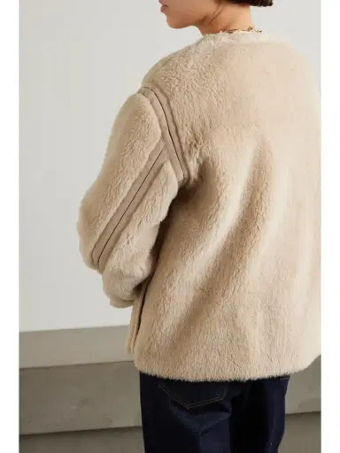 Max Mara Panno Grosgrain-trimmed Alpaca, Wool And Silk-blend Fleece Jacket | Thumbnail 5 Max Mara Panno Grosgrain-trimmed Alpaca, Wool And Silk-blend Fleece Jacket | Thumbnail 5