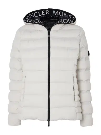 Moncler Appliquéd Webbing-trimmed Quilted Shell Down Jacket - White | Thumbnail 1