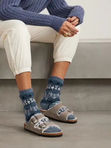 Loro Piana Calza Noel Jacquard-knit Cashmere Socks | Thumbnail 2