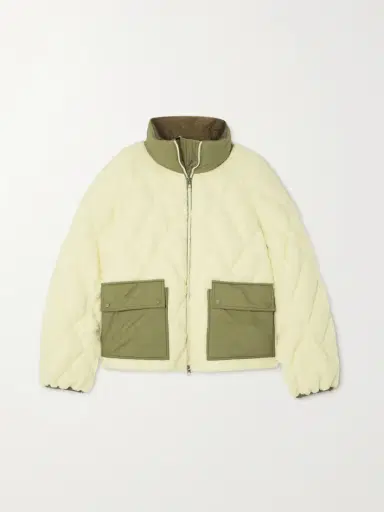 Moncler Jonquille Shell-trimmed Quilted Fleece Down Jacket | Thumbnail 2 Moncler Jonquille Shell-trimmed Quilted Fleece Down Jacket | Thumbnail 2