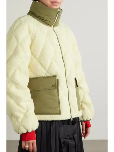 Moncler Jonquille Shell-trimmed Quilted Fleece Down Jacket | Thumbnail 4 Moncler Jonquille Shell-trimmed Quilted Fleece Down Jacket | Thumbnail 4