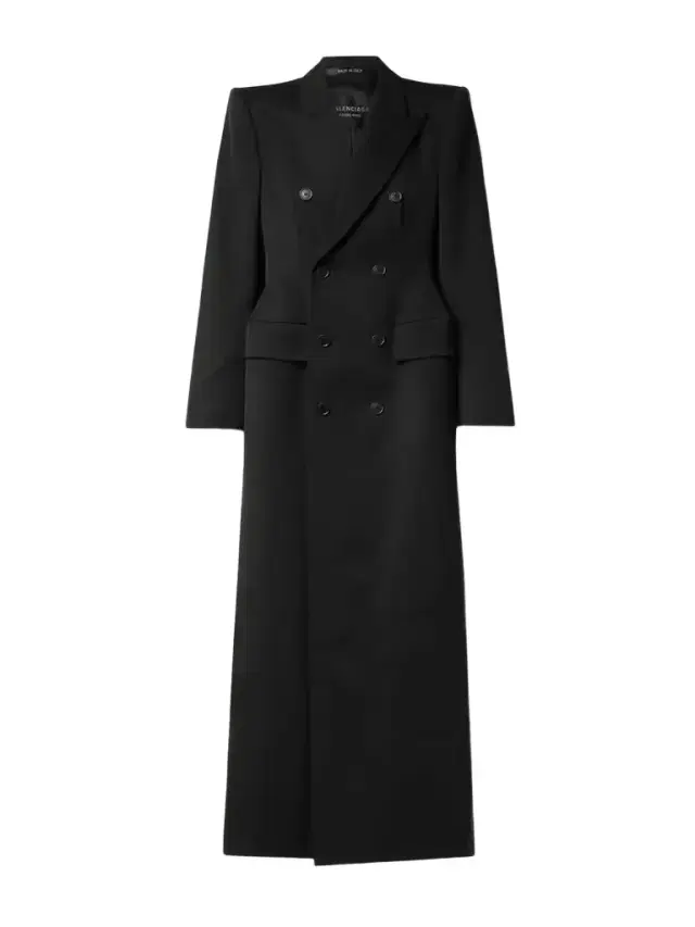 Hourglass Double-breasted Wool-twill Coat