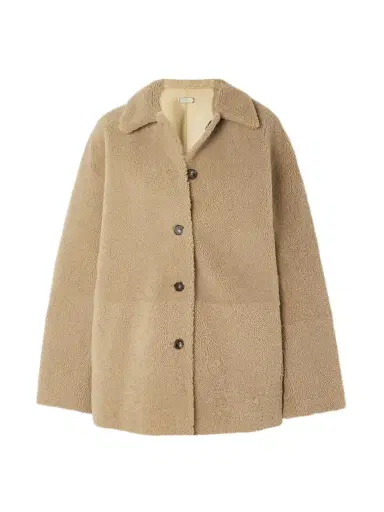 SÉBLINE Jung Reversible Shearling And Leather Coat - Neutrals | Thumbnail 1 SÉBLINE Jung Reversible Shearling And Leather Coat - Neutrals | Thumbnail 1