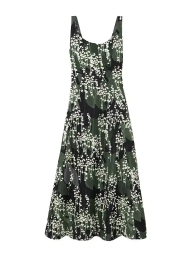 BERNADETTE Maudette Floral-print Taffeta Maxi Dress - Green | Thumbnail 1