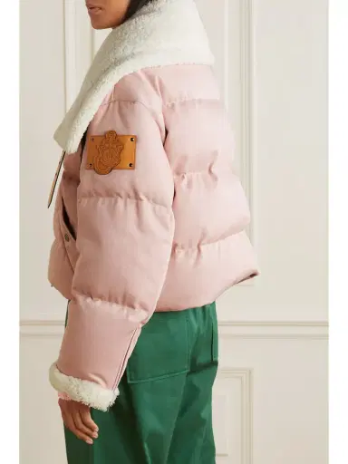 Moncler Genius + Jw Anderson Penygarder Shearling-trimmed Quilted Denim Down Jacket | Thumbnail 4 Moncler Genius + Jw Anderson Penygarder Shearling-trimmed Quilted Denim Down Jacket | Thumbnail 4