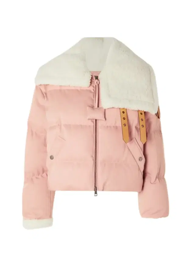 + Jw Anderson Penygarder Shearling-trimmed Quilted Denim Down Jacket