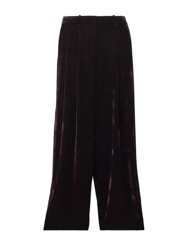 Stretch-velvet Wide-leg Pants - Black