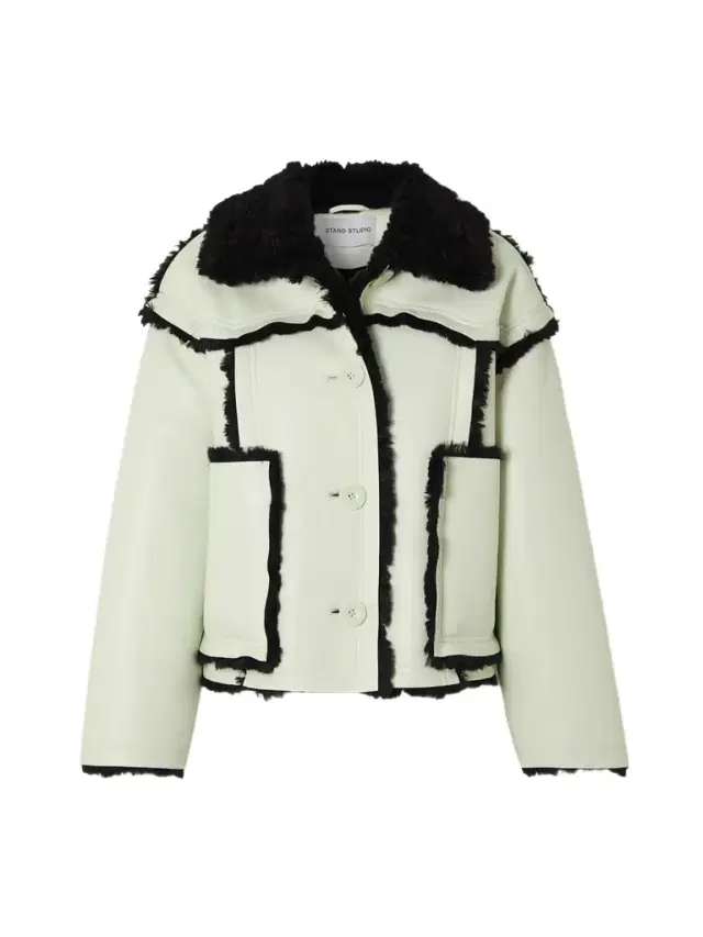 Callie Faux Fur-trimmed Faux Leather Jacket - Green