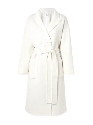 Anine Bing Dylan Belted Wool And Cashmere-blend Coat - Ivory | Thumbnail 1 Anine Bing Dylan Belted Wool And Cashmere-blend Coat - Ivory | Thumbnail 1