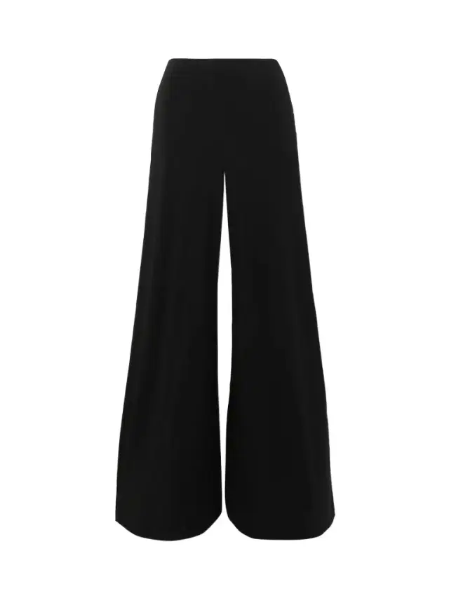 Norma Kamali Elephant Stretch-jersey Wide-leg Pants