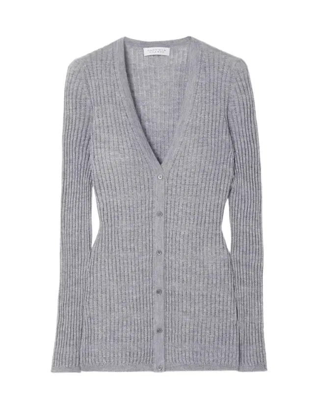 Gabriela Hearst Emma Pointelle-knit Cashmere And Silk-blend Cardigan