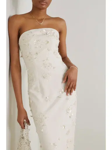 Clio Peppiatt Strapless Embellished Stretch-crepe Gown | Thumbnail 6 Clio Peppiatt Strapless Embellished Stretch-crepe Gown | Thumbnail 6