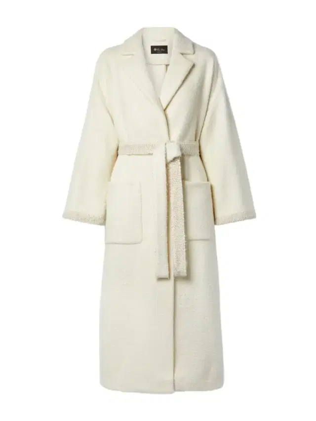 Langston Belted Cashmere And Silk-blend Bouclé-tweed Coat - White