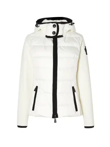 Moncler Grenoble Lamoura Hooded Grosgrain-trimmed Quilted Down Ski Jacket - White | Thumbnail 1 Moncler Grenoble Lamoura Hooded Grosgrain-trimmed Quilted Down Ski Jacket - White | Thumbnail 1
