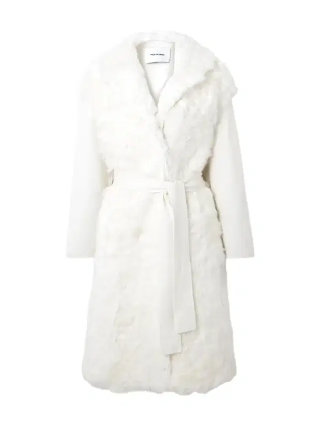 Belted Shearling Coat - Ivory