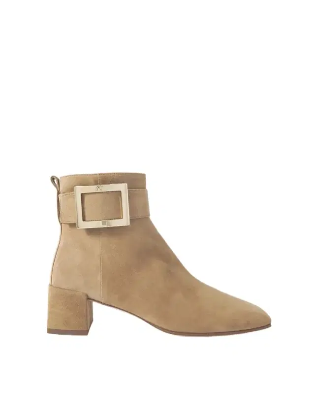 So Vivier Buckled Suede Ankle Boots - Brown