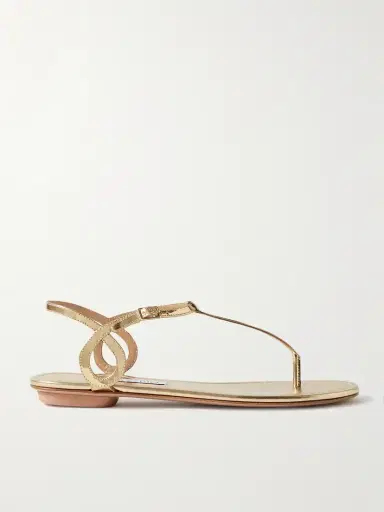 Aquazzura Almost Bare Metallic Leather Sandals | Thumbnail 2 Aquazzura Almost Bare Metallic Leather Sandals | Thumbnail 2