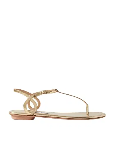 Aquazzura Almost Bare Metallic Leather Sandals | Thumbnail 1 Aquazzura Almost Bare Metallic Leather Sandals | Thumbnail 1