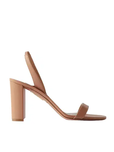 Aquazzura So Nude 85 Leather Slingback Sandals - Neutrals | Thumbnail 1 Aquazzura So Nude 85 Leather Slingback Sandals - Neutrals | Thumbnail 1