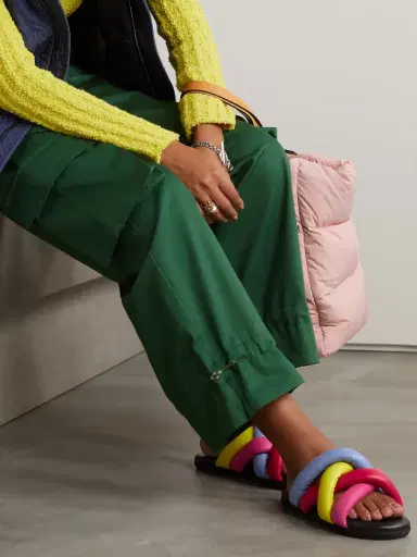 Moncler Genius + Jw Anderson Jbraided Leather Slides | Thumbnail 2 Moncler Genius + Jw Anderson Jbraided Leather Slides | Thumbnail 2