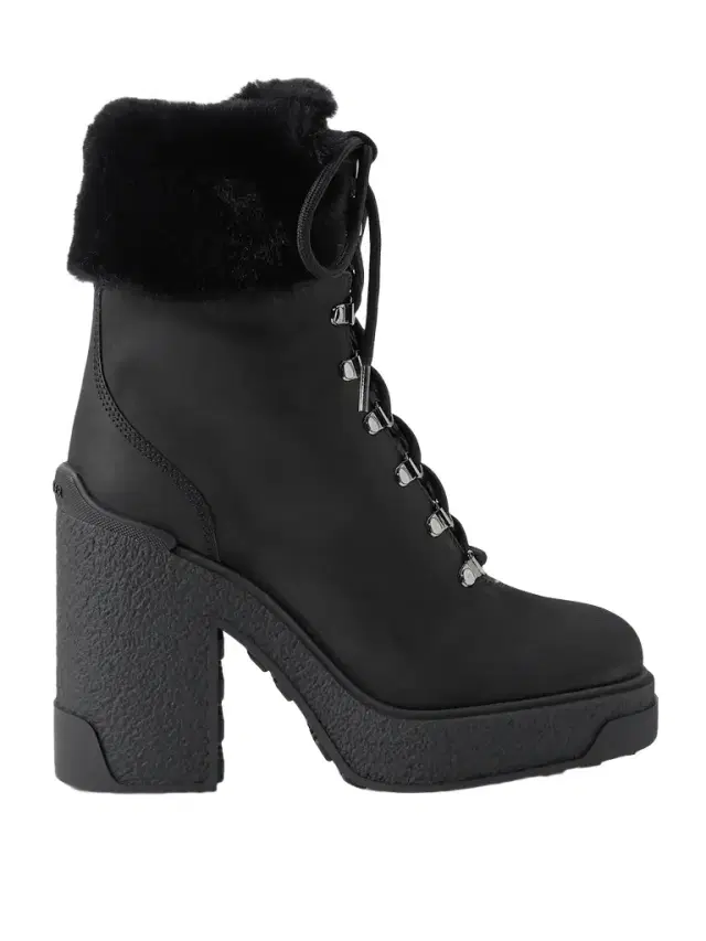 Moncler Claudia Faux Fur-trimmed Nubuck Ankle Boot