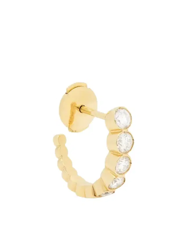 Boucle Ensemble 18-karat Gold Diamond Single Hoop Earring